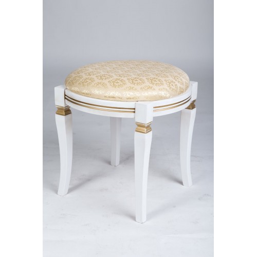 Банкетка кругла Ф 460 (біла-патина/авилла2/2) Мікс меблі