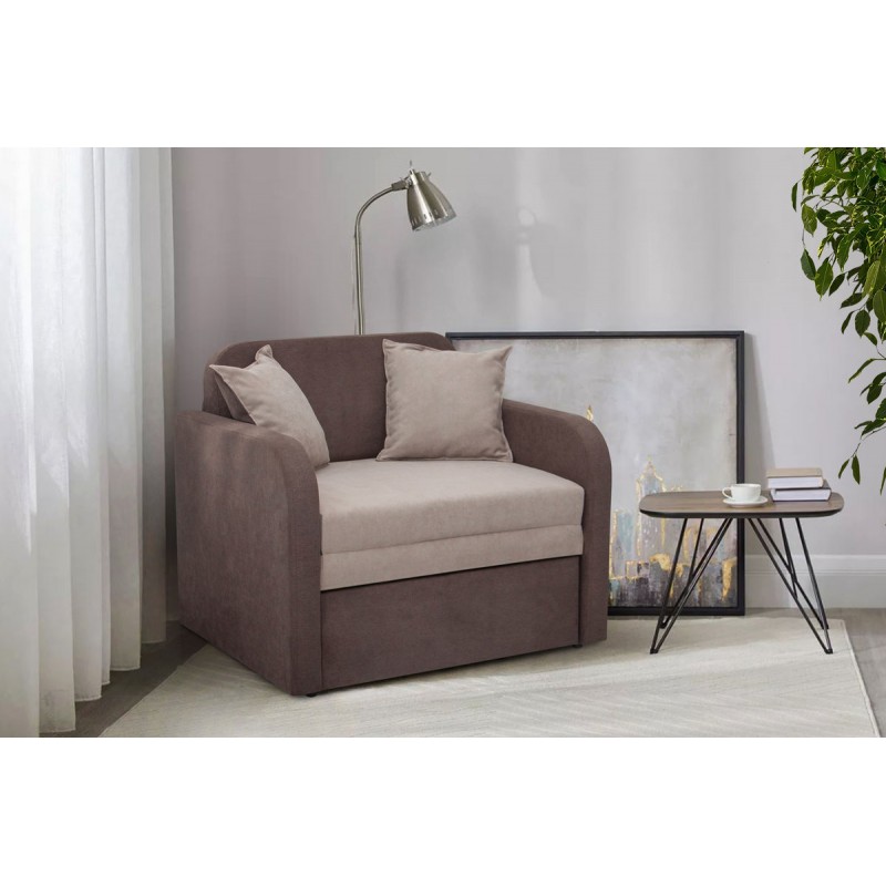 Диван Карлсон 0,8 (Аляска 03/23) кофейн/бежевий Мікс меблі