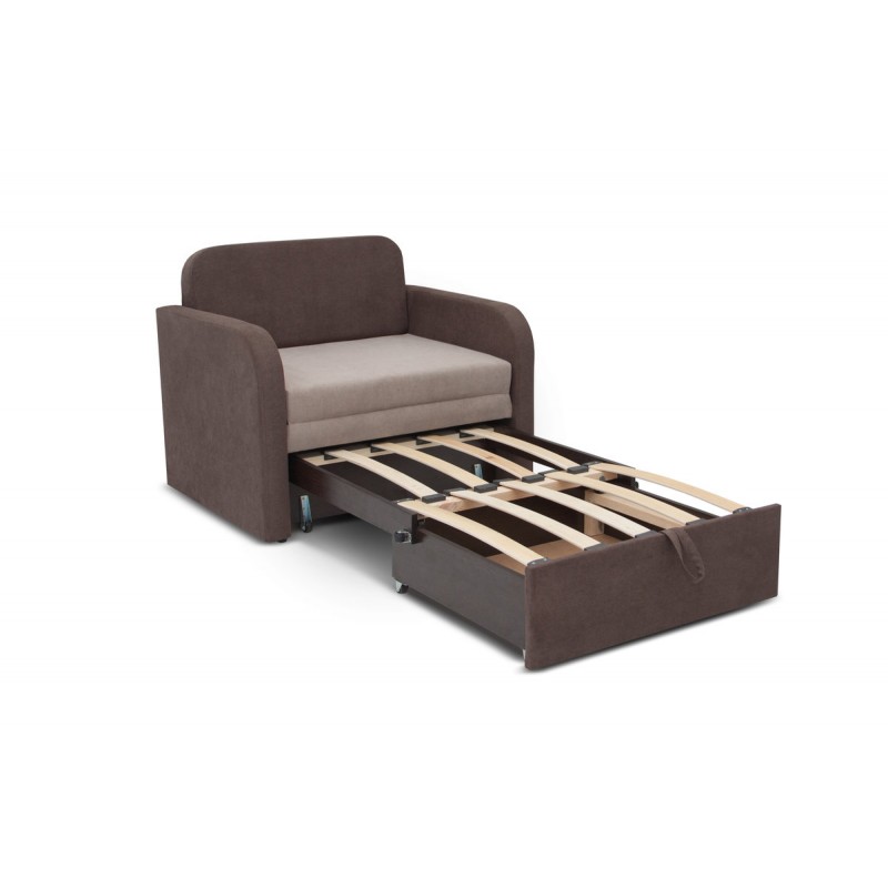 Диван Карлсон 1,1 (Аляска 03/23) кофейн/бежевий Мікс меблі