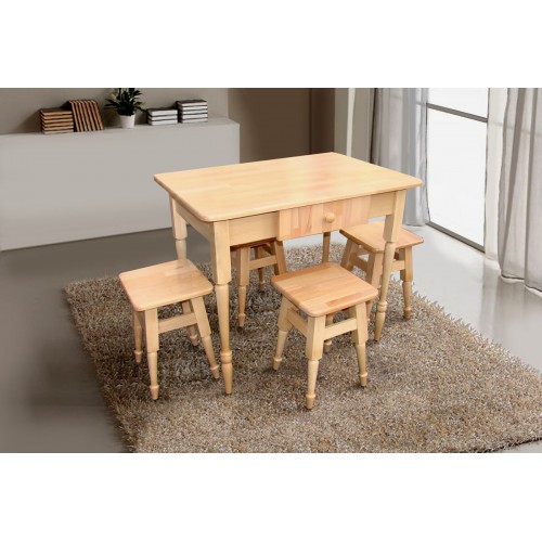 Комплект кухонний: стіл+4 табур.,бук світлий Мікс меблі
