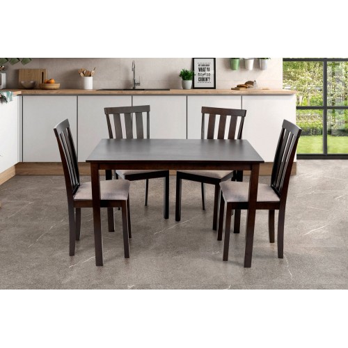 Комплект Юджин (1+4) Тем.горіх/ESPRESSO Мікс меблі