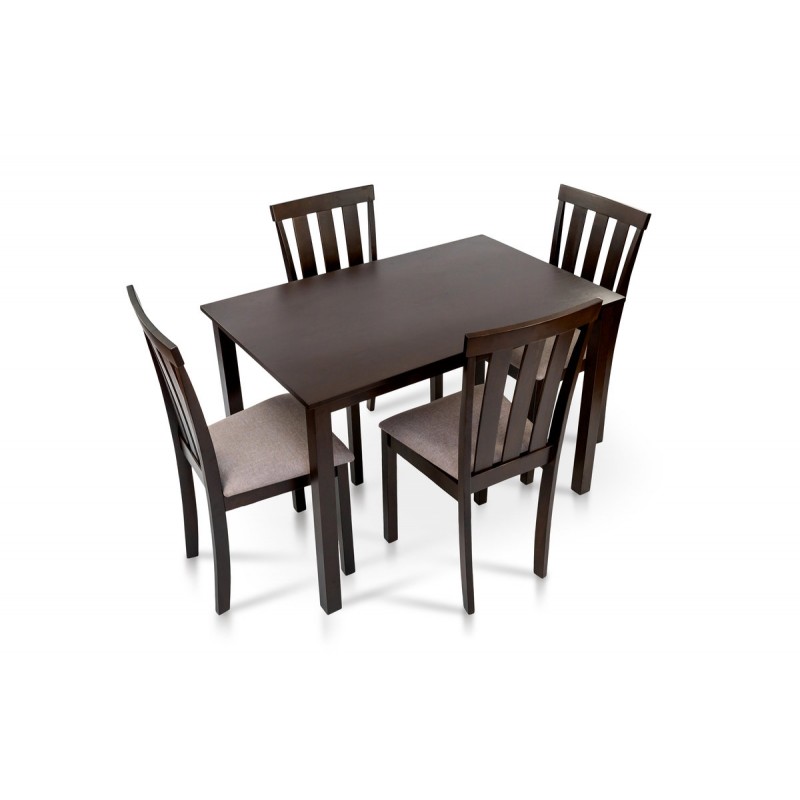 Комплект Юджин (1+4) Тем.горіх/ESPRESSO Мікс меблі