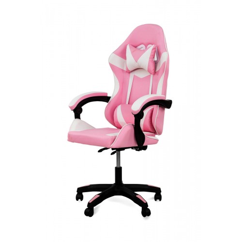 Крісло геймерське Слім, рожевий/білий Мікс меблі