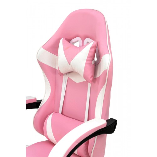 Крісло геймерське Слім, рожевий/білий Мікс меблі