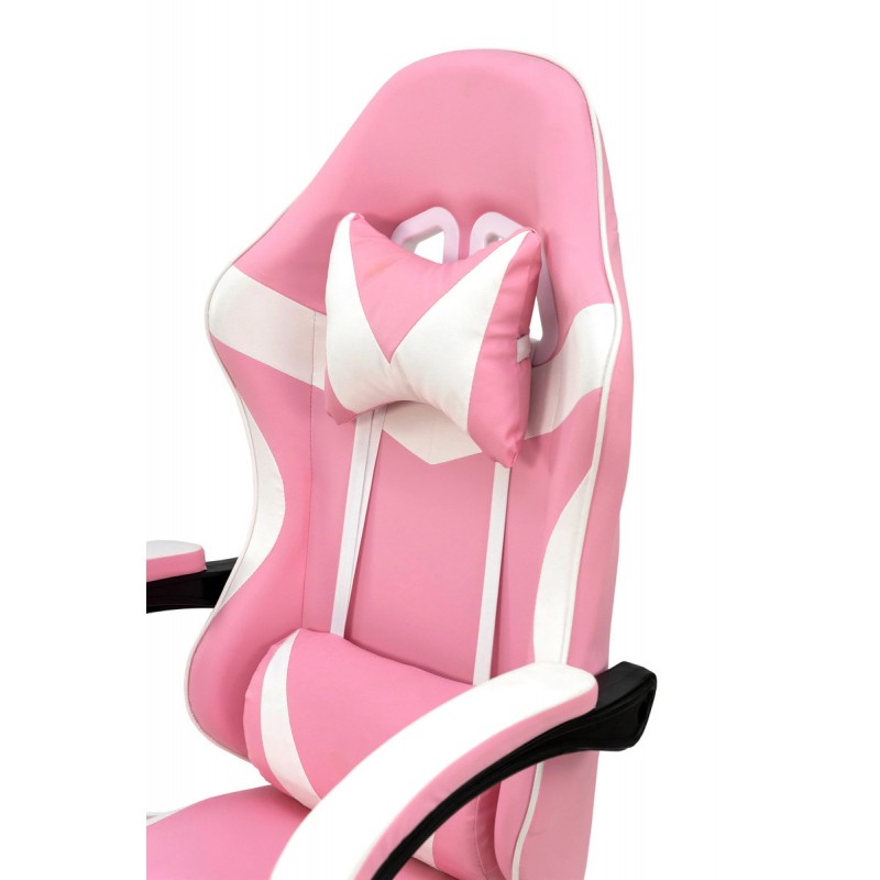 Крісло геймерське Слім, рожевий/білий Мікс меблі