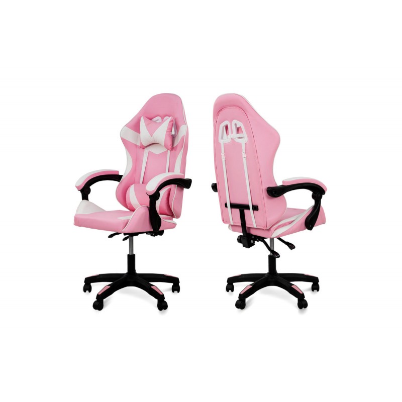 Крісло геймерське Слім, рожевий/білий Мікс меблі