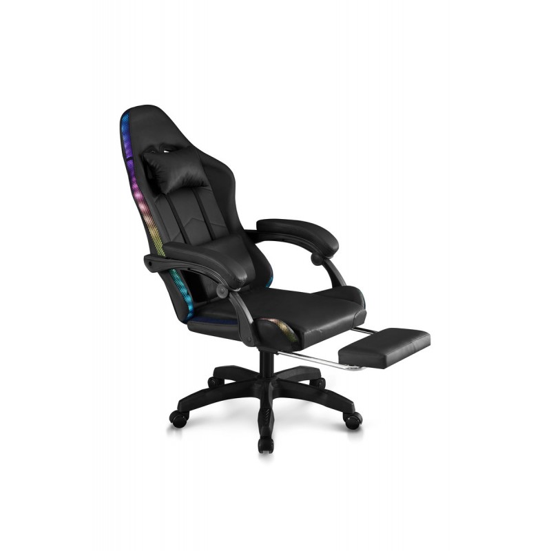 Крісло геймерське Трітон, чорний/LED Мікс меблі