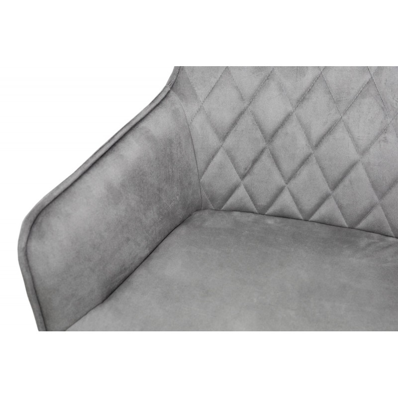 Крісло Наомі, білий/ велюр світл-сірий Мікс меблі