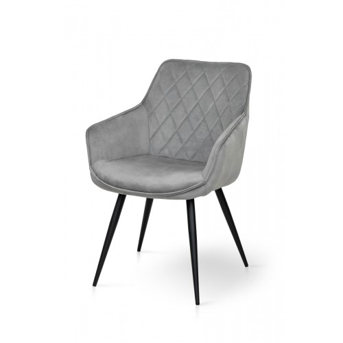 Крісло Наомі, чорний/ велюр світл-сірий Мікс меблі