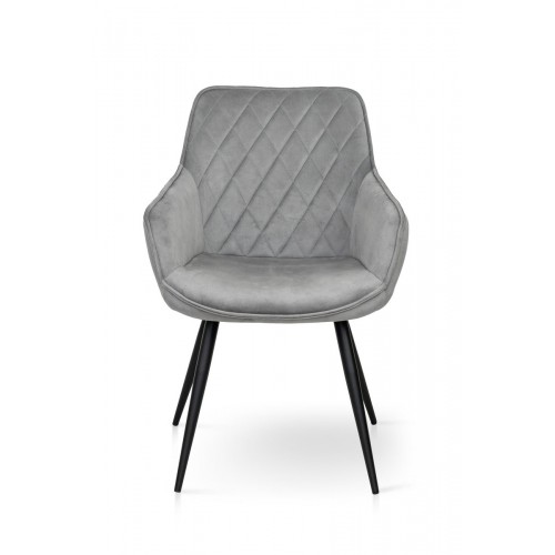 Крісло Наомі, чорний/ велюр світл-сірий Мікс меблі