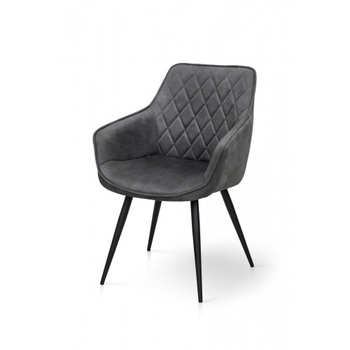 Крісло Наомі, чорний/ велюр темно-сірий Мікс меблі