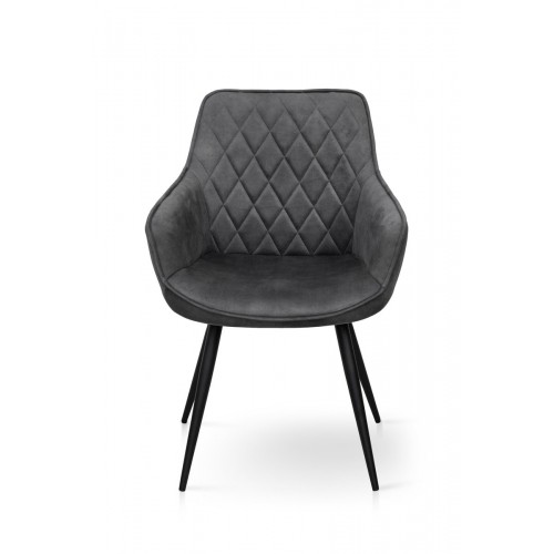 Крісло Наомі, чорний/ велюр темно-сірий Мікс меблі