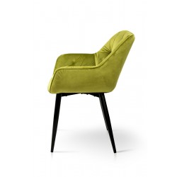 Крісло Парадіз HC-R18, чорний/велюр оливковий Мікс меблі