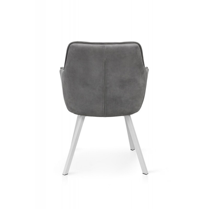 Крісло Тандем, білий/ велюр світл-сірий Мікс меблі