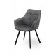 Крісло Тандем, чорний/ велюр темно-сірий Мікс меблі
