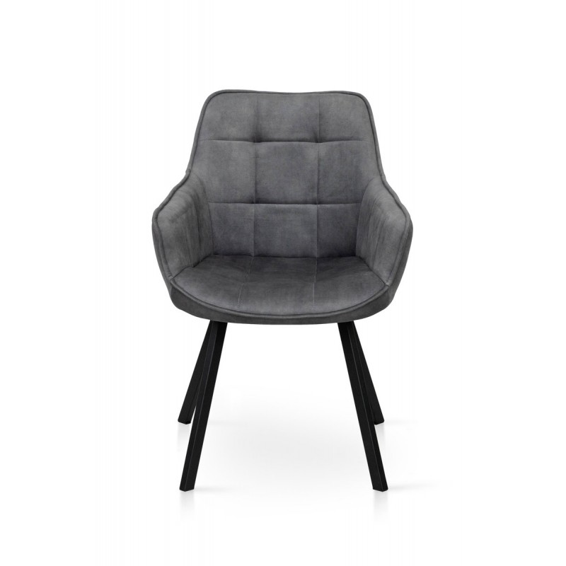 Крісло Тандем, чорний/ велюр темно-сірий Мікс меблі