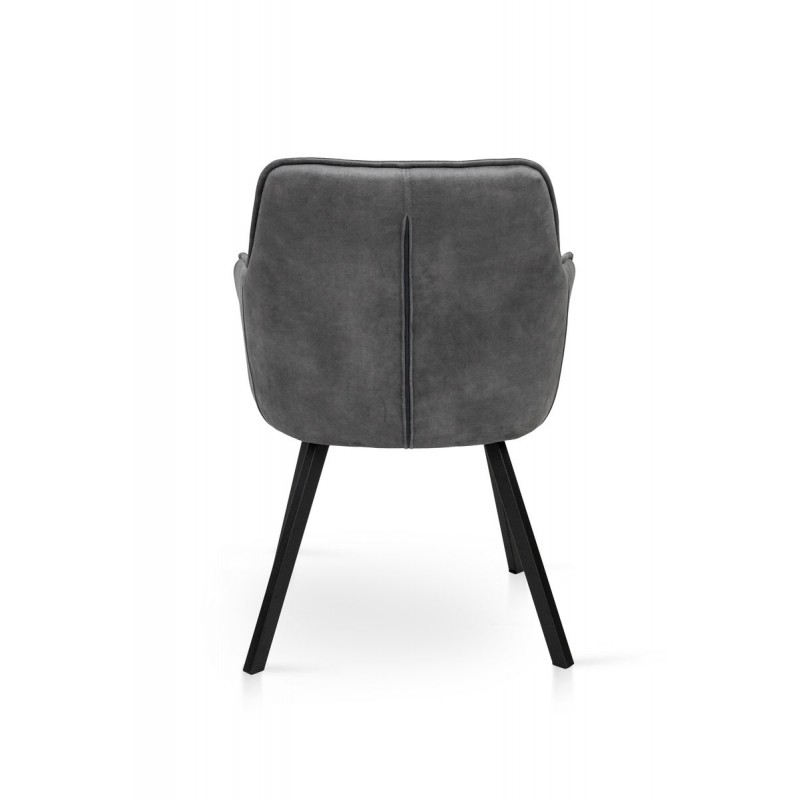 Крісло Тандем, чорний/ велюр темно-сірий Мікс меблі