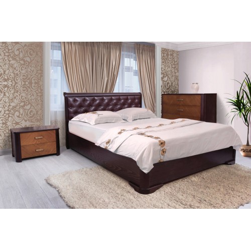 Ліжко Ассоль ромби з під.рамою 1600*2000, св.горіх Мікс меблі