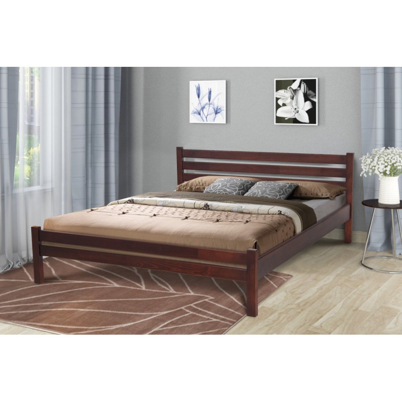 Ліжко Еко 1600*2000, горіх темний Мікс меблі