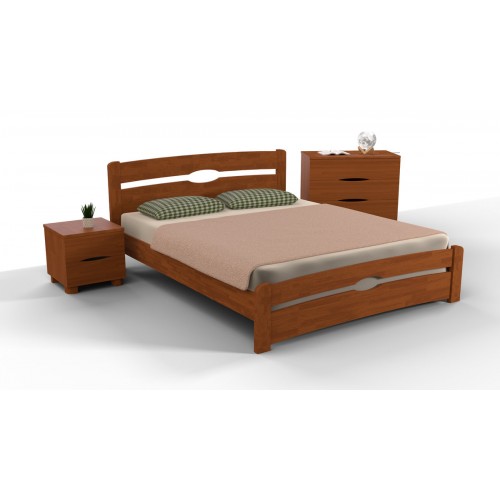 Ліжко Кароліна з ізножьем 1800*2000 св.горіх Мікс меблі