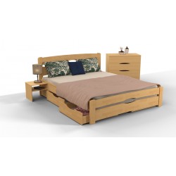 Ліжко Кароліна з ящиками 1600*2000 бук натур Мікс меблі