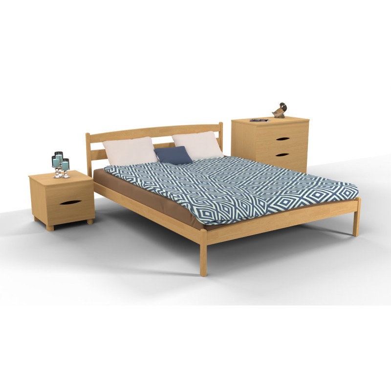 Ліжко Лікерія без ізножья 1400*2000 бук натур Мікс меблі