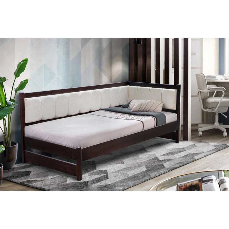 Ліжко Лілі 900*2000, горіх темний (ліве "Г") Мікс меблі