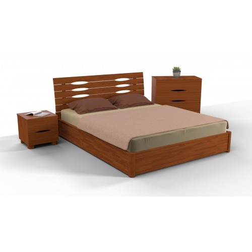 Ліжко Марія з під.рамою 1600*2000 світ. горіх Мікс меблі