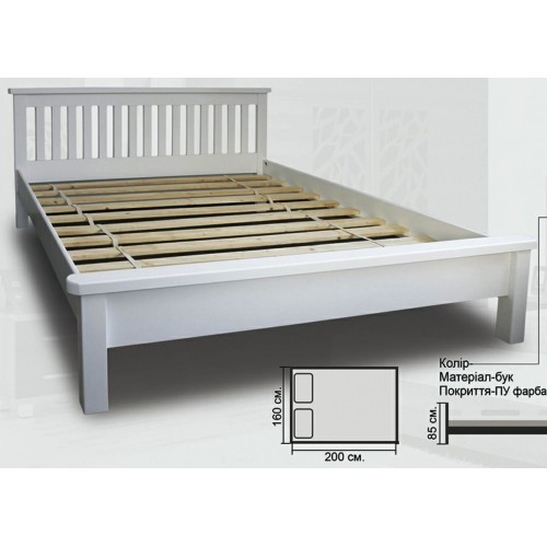 Ліжко СІДНЕЙ 1600*2000, білий Мікс меблі