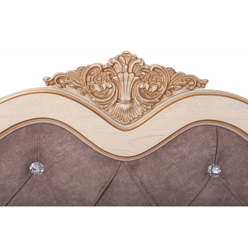 Ліжко Стефанія 1600*2000, слон.кістка+патина Мікс меблі