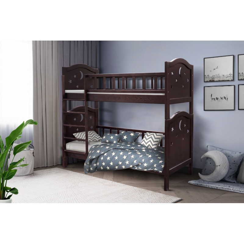 Ліжко Тоскана двух'ярусна 900*2000 горіх Мікс меблі