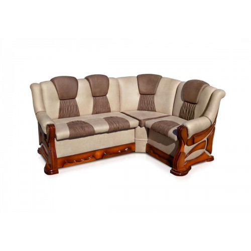 М'який куток Каприз 175*130 (Beige+Brown) горіх Мікс меблі
