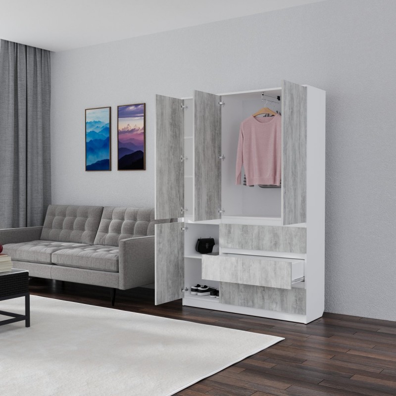 Розпашна шафа Смузі 21 1200 білий/урбан лайт Мікс меблі