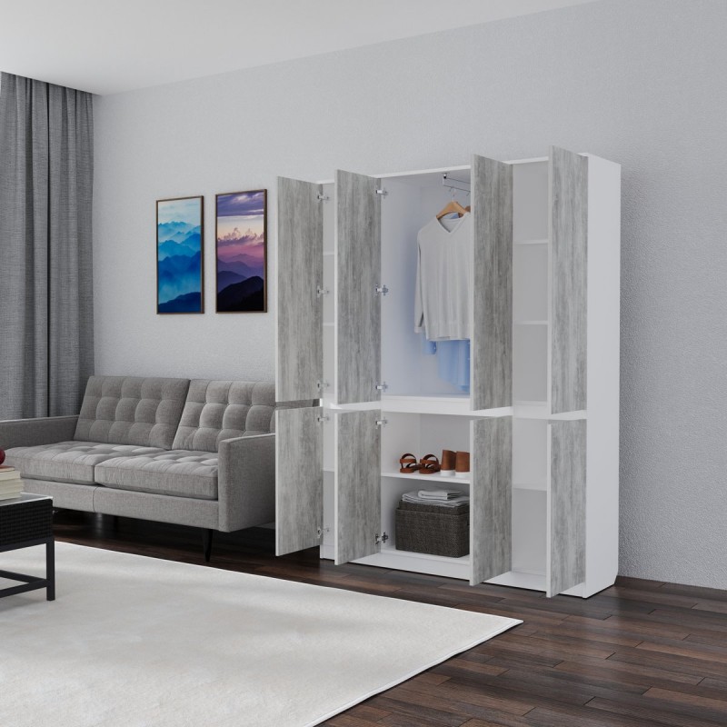 Розпашна шафа Смузі 25 1400 білий/урбан лайт Мікс меблі