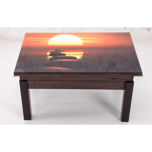 Стіл-трансформер ФЛАЙ, венге+скло (закат) fp-1010 Мікс меблі