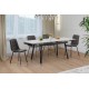 Стіл Бастіон 140 (+30+30)*80, чорний/керам білий Мікс меблі