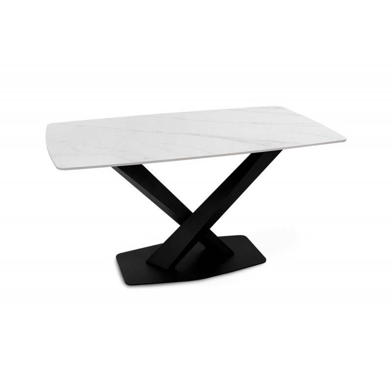 Стіл БІНГО 140*80,  кераміка білий мрамор Мікс меблі