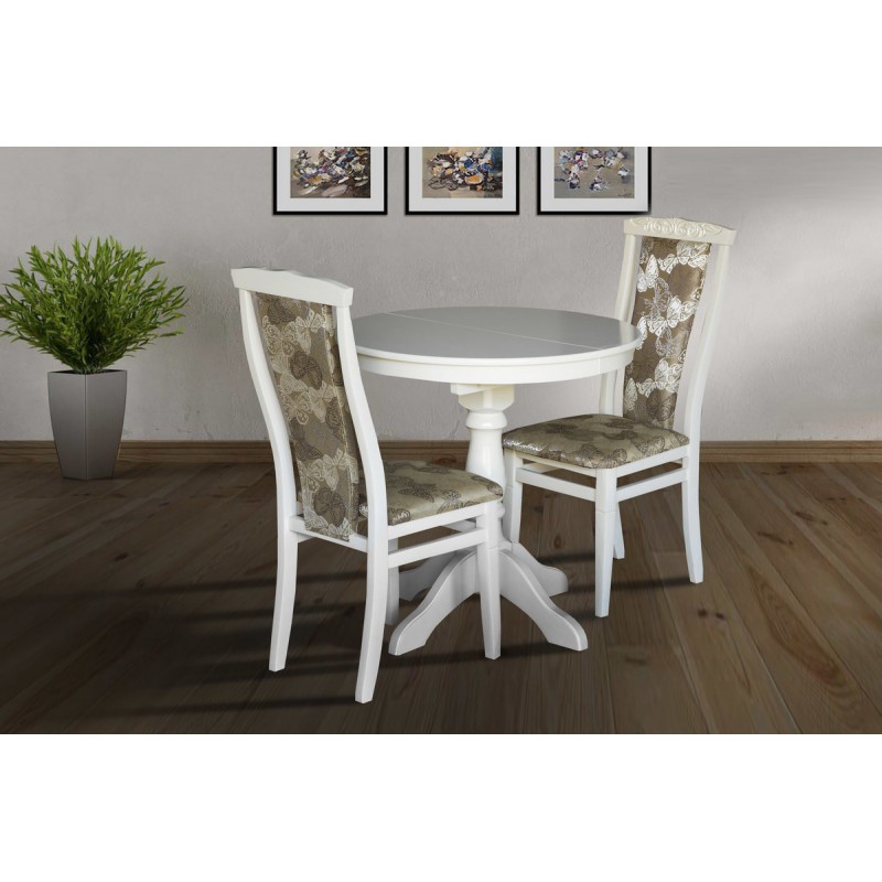 Стіл Чумак-2 розкл (D=80)+30), слон кістка Мікс меблі