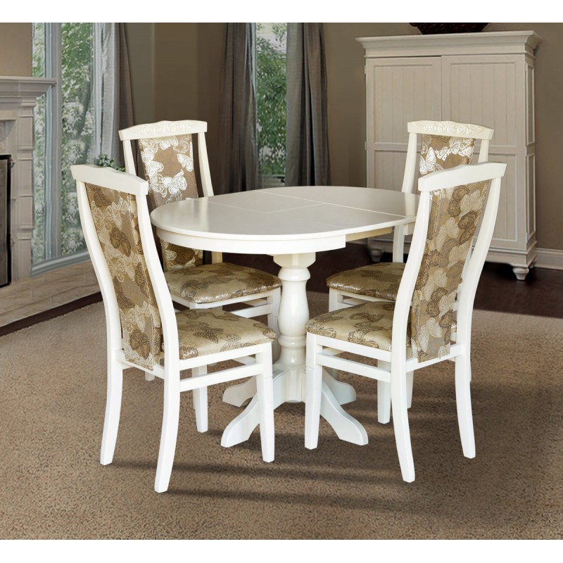 Стіл Чумак-2 розкл (D=80)+30), слон кістка Мікс меблі