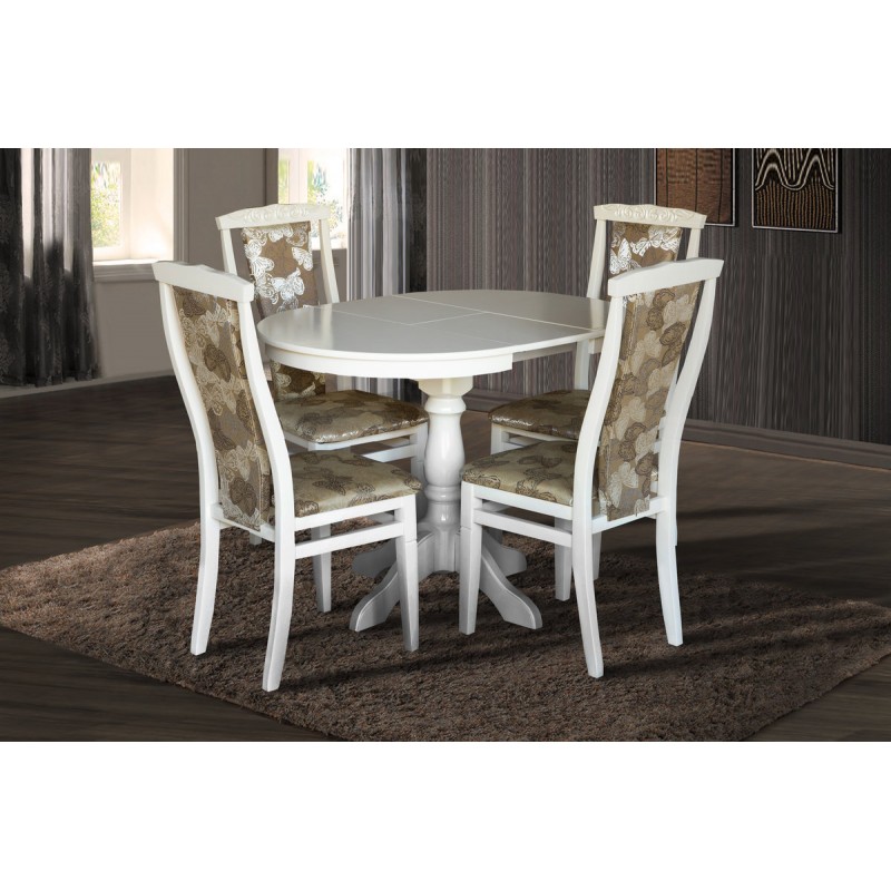 Стіл Чумак-2 розкл (D=80)+30), слон кістка Мікс меблі