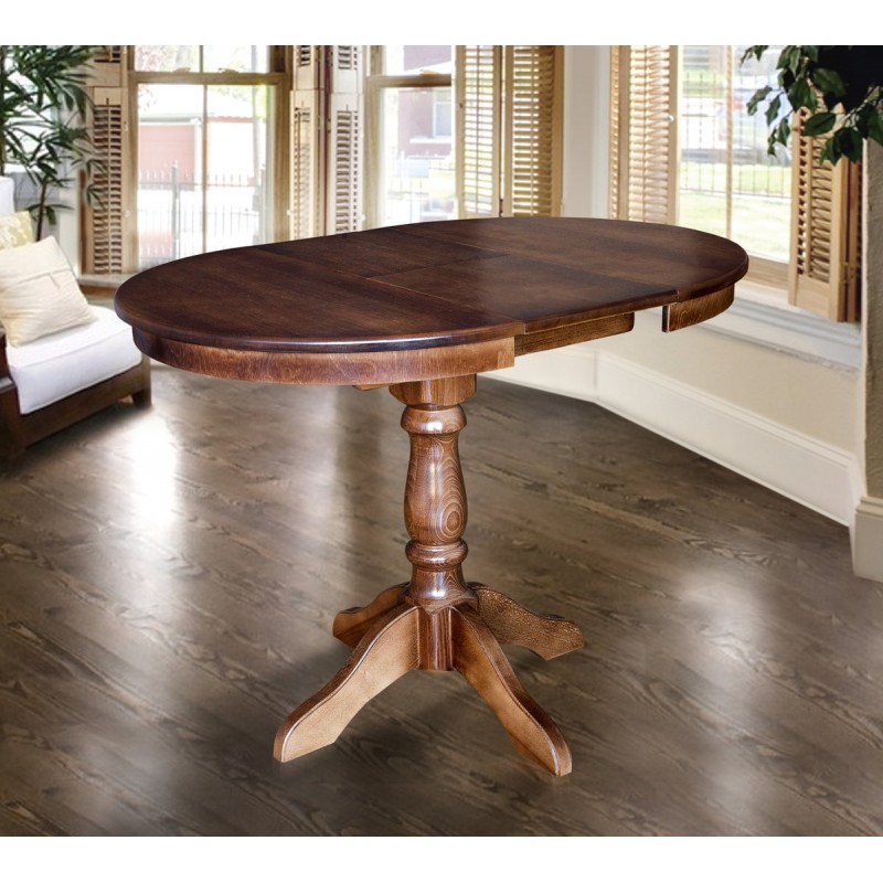 Стіл Чумак-2 розкл (D=80)+30), темн горіх Мікс меблі