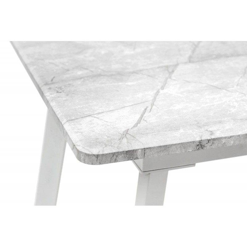 Стіл Етна 120(+40)*75 білий метал/базальт Мікс меблі