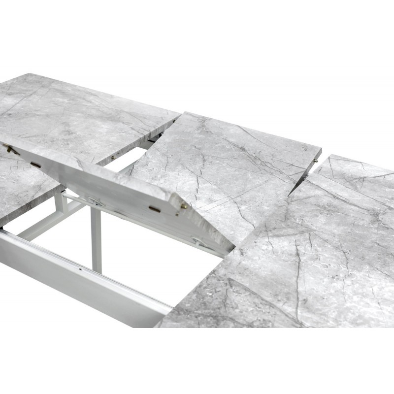 Стіл Етна 120(+40)*75 білий метал/базальт Мікс меблі