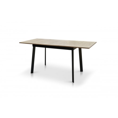 Стіл Етна 120(+40)*75 чорний/МДФ шпон дуб натур Мікс меблі