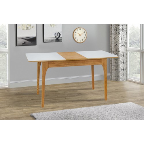 Стіл Фієста (110+350)*70, горіх/білий Мікс меблі