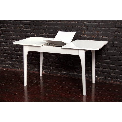 Стіл Фієста (110+35)*70, білий/білий Мікс меблі