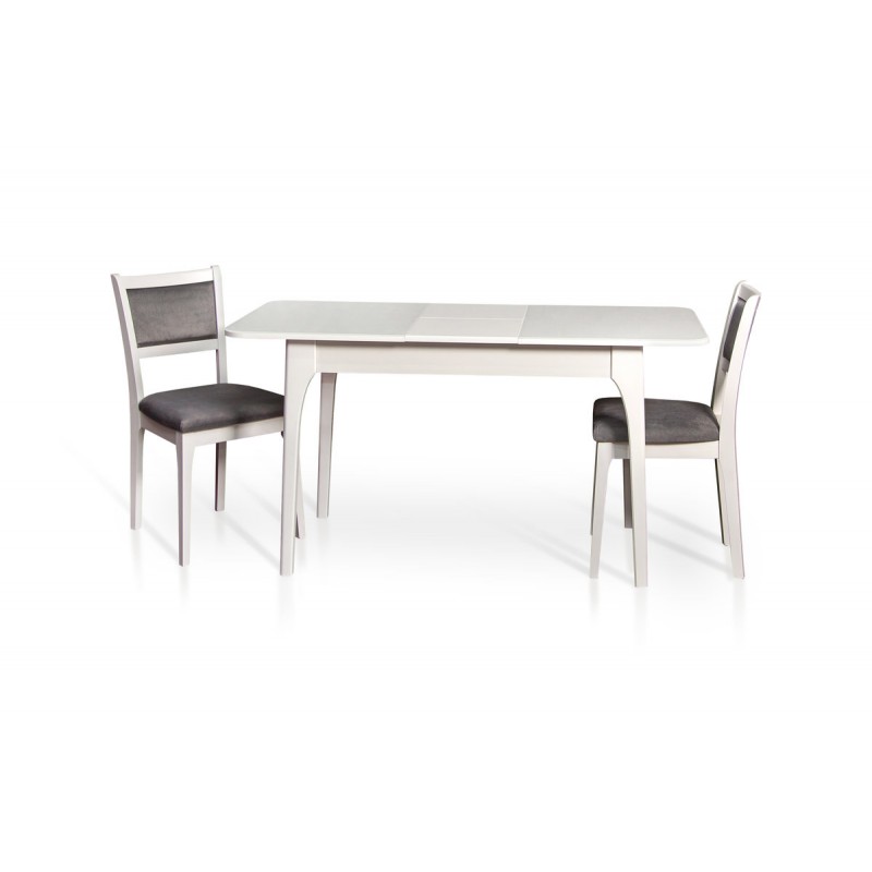 Стіл Фієста (110+35)*70, білий/білий Мікс меблі