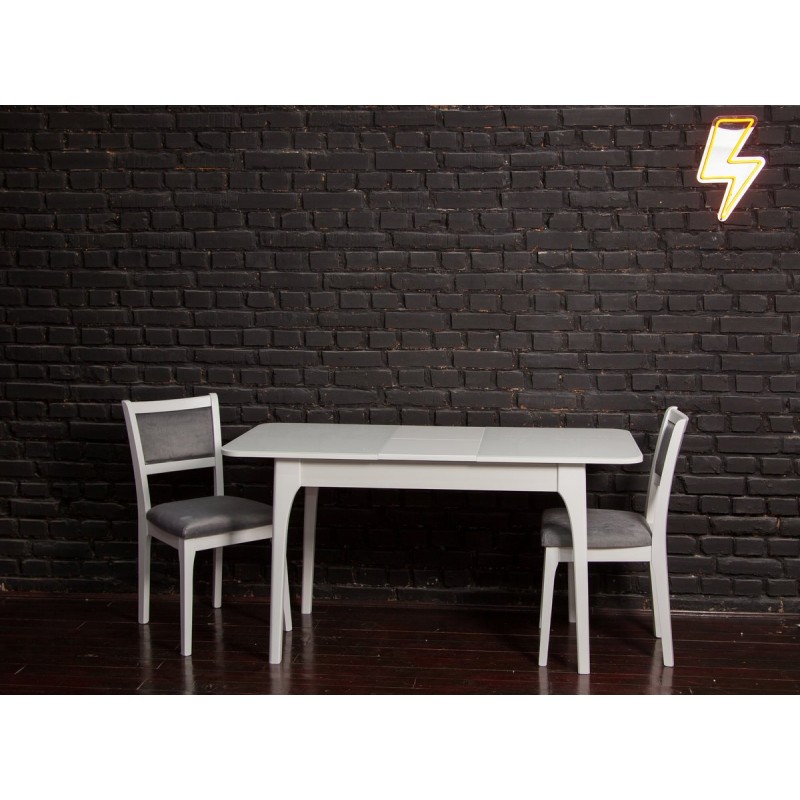 Стіл Фієста (110+35)*70, білий/білий Мікс меблі