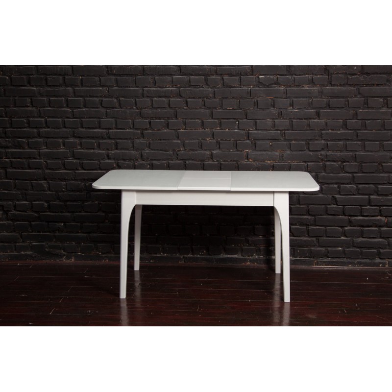 Стіл Фієста (110+35)*70, білий/білий Мікс меблі