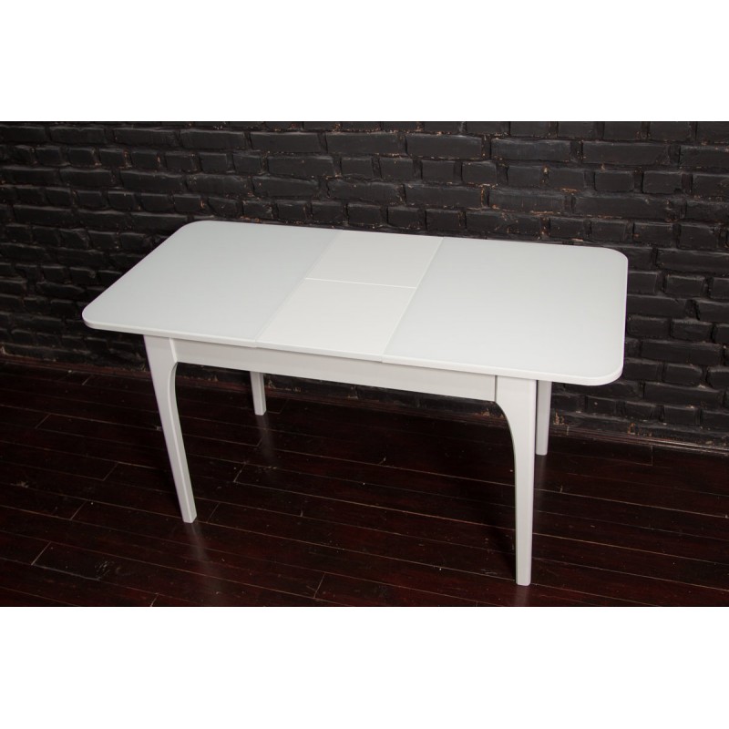 Стіл Фієста (110+35)*70, білий/білий Мікс меблі